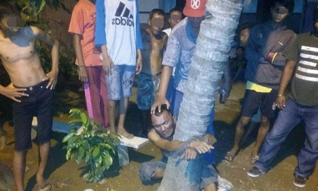 Diduga Pakai Ilmu Hitam, Maling ini Diikat ke Pohon, Dihajar Ramai-ramai, Cuma Lebam-lebam!