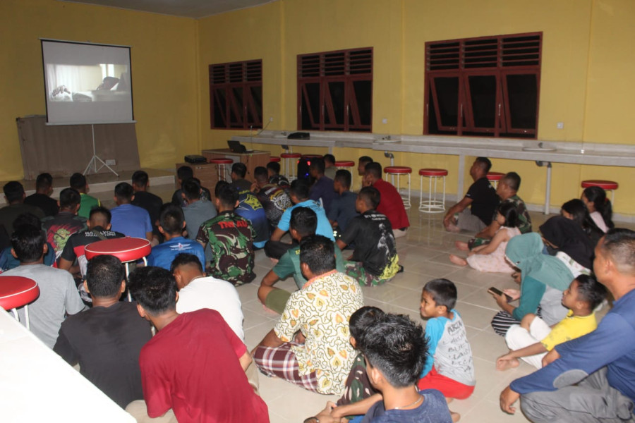 Sasaran Non Fisik TMMD 116 Kodim 0314/Inhil, Nobar Bersama Masyarakat
