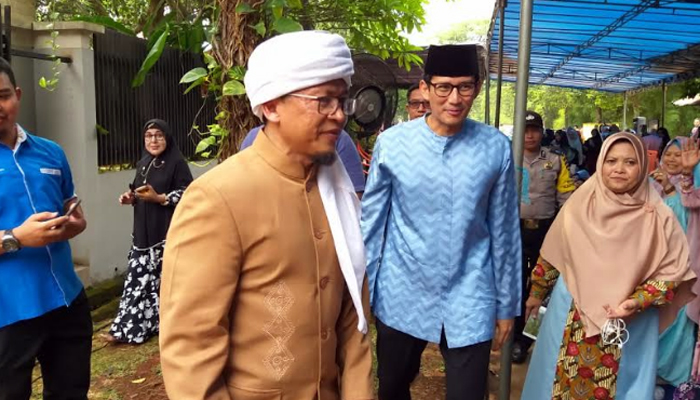 Didatangi Sandiaga, Aa Gym: Saya Bukan Jurkam Manapun