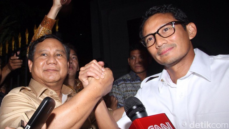 Gerindra Deklarasikan Prabowo-Sandi Hari Ini di Kertanegara