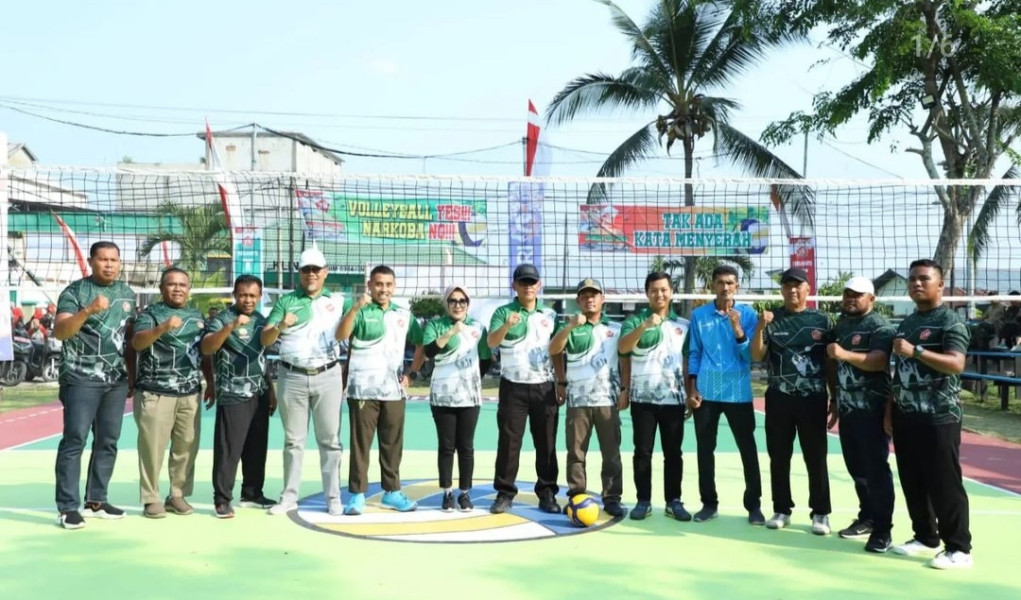 Pemkab Inhil Hadiri Pembukaan Open Turnamen Dandim Cup Volly Ball Putra 2023