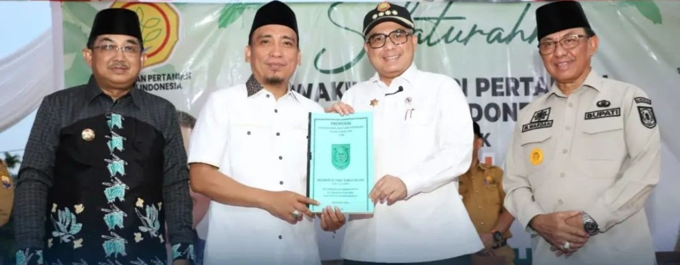 Sambut Kunjungan Wamen Pertanian RI, Bupati Wardan sampaikan Potensi Inhil