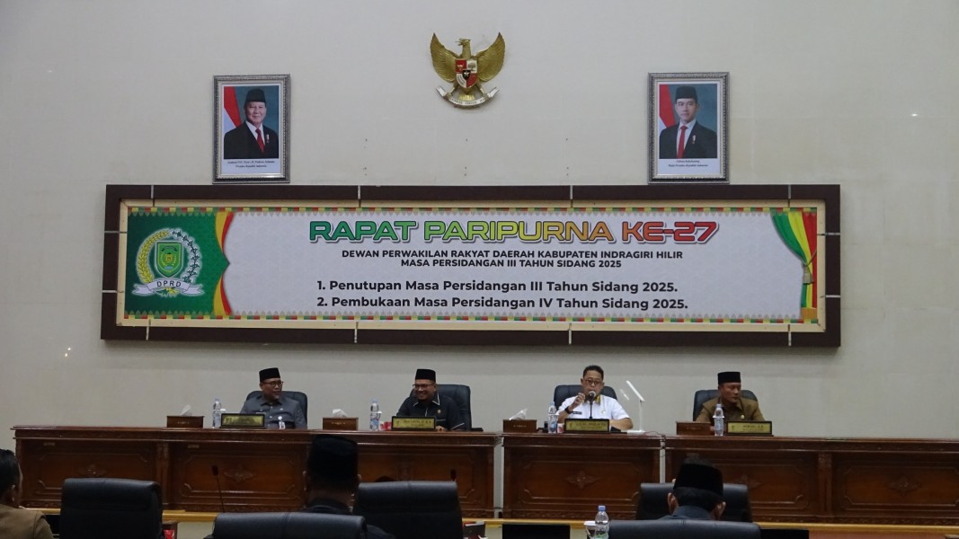 Bupati Diwakili Sekda Hadiri Rapat Paripurna ke-27 DPRD Inhil