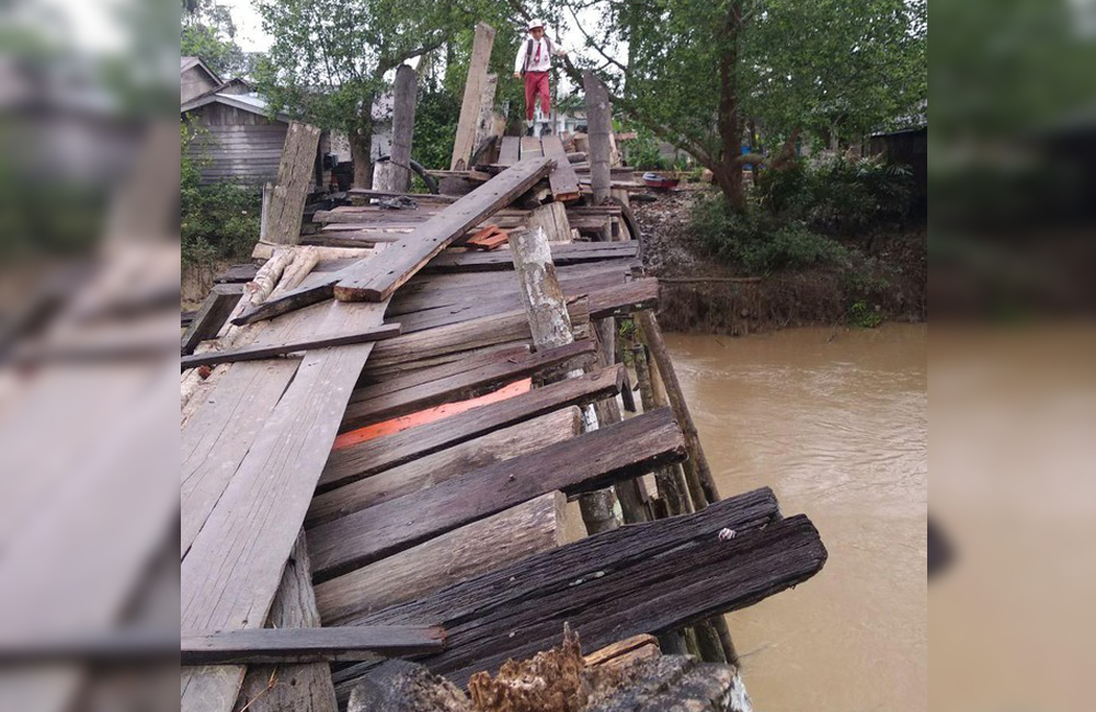 Jembatan Lapuk di Inhil Sudah Dibangun Menggunakan Kontruksi Beton