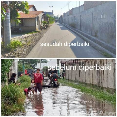 Jalan Dusun VIII Desa Firdaus Diperbaiki, Masyarakat Ucapkan Terimakasih Kepada Darma Wijaya