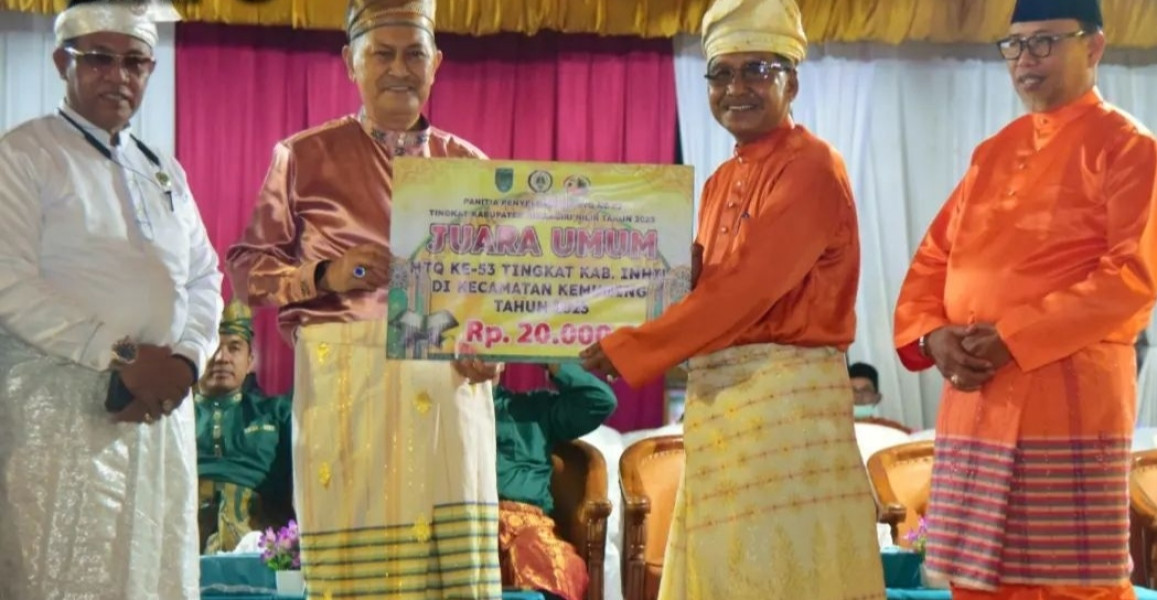 Kecamatan Tembilahan Hulu Sabet Juara Umum MTQ ke-53 Tingkat Kabupaten Inhil