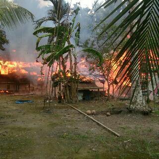 Rumah Warga Enok Inhil Hangus Terbakar