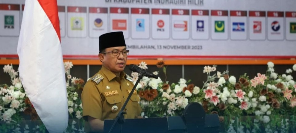 Bupati Wardan Hadiri dan Buka Rakor Dialog Politik serta Penandatanganan Deklarasi Pemilu Damai