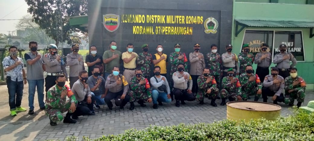 Polsek Perbaungan Bersama Koramil 07/Perbaungan lakukan Apel Gabungan 