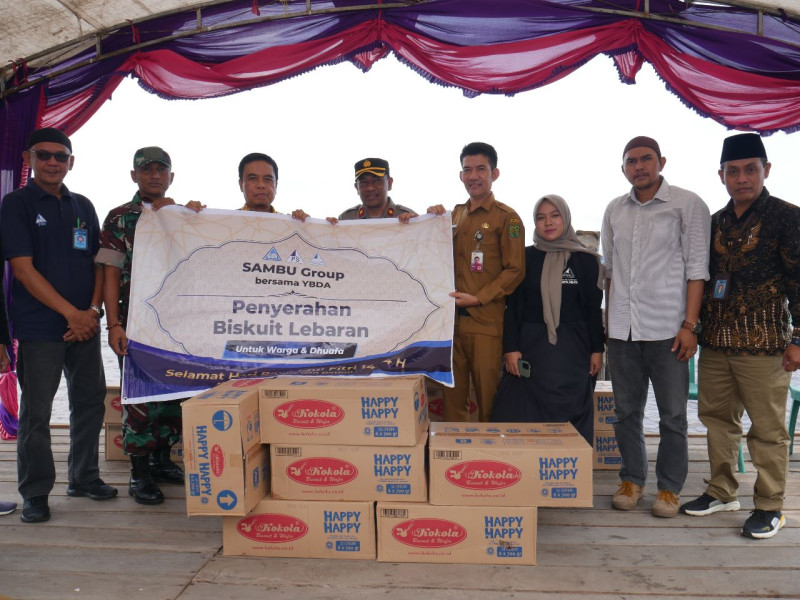 Menyambut Idul Fitri 1444 H Sambu Group Kembali Berbagi Biskuit Lebaran