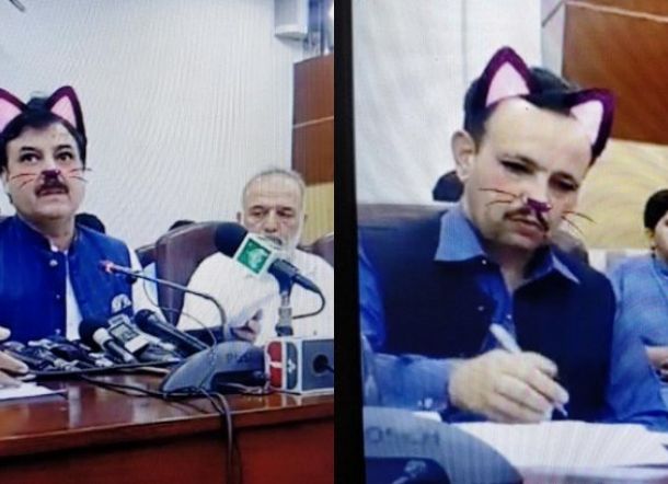 Lagi Siaran Langsung saat Rapat, Pejabat Pemerintah di Pakistan Lupa Matikan Filter Kucing