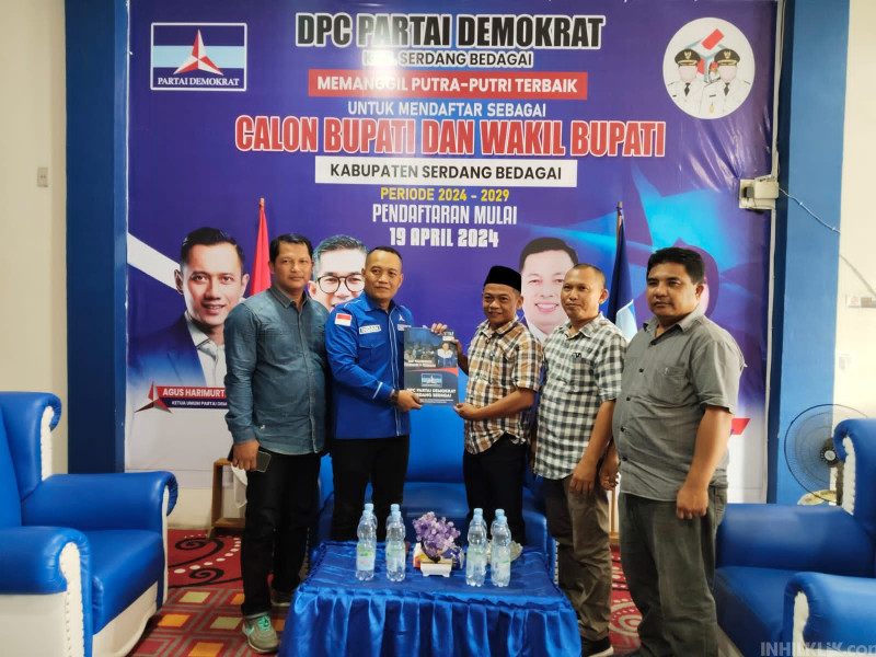 Ketua MPC PP Sergai Dzul Pansyah Daftar Bacalon Wabup di DPC Demokrat Sergai