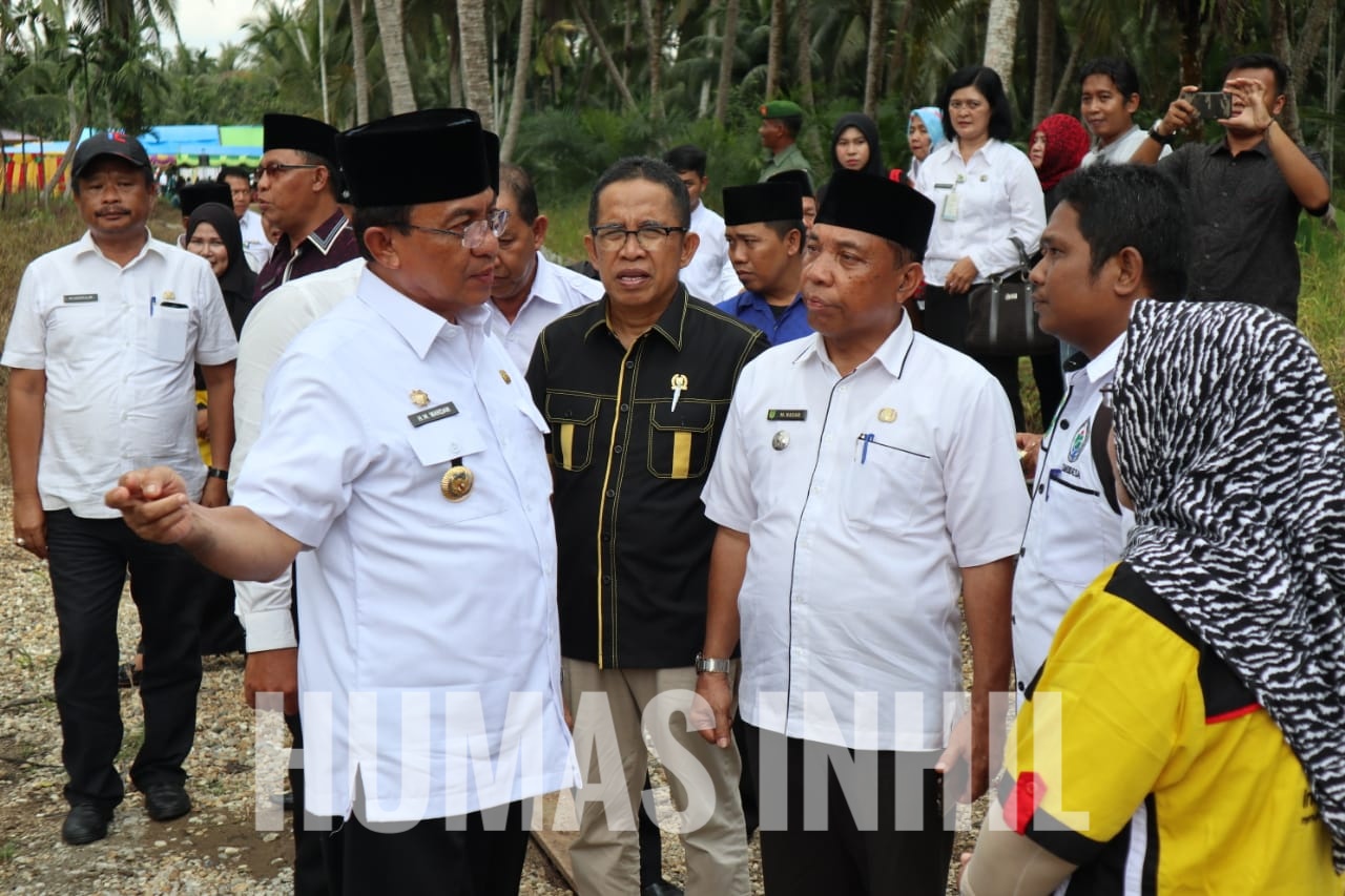 HM Wardan Tinjau GOR dan Jalan di Desa Pekan Kamis