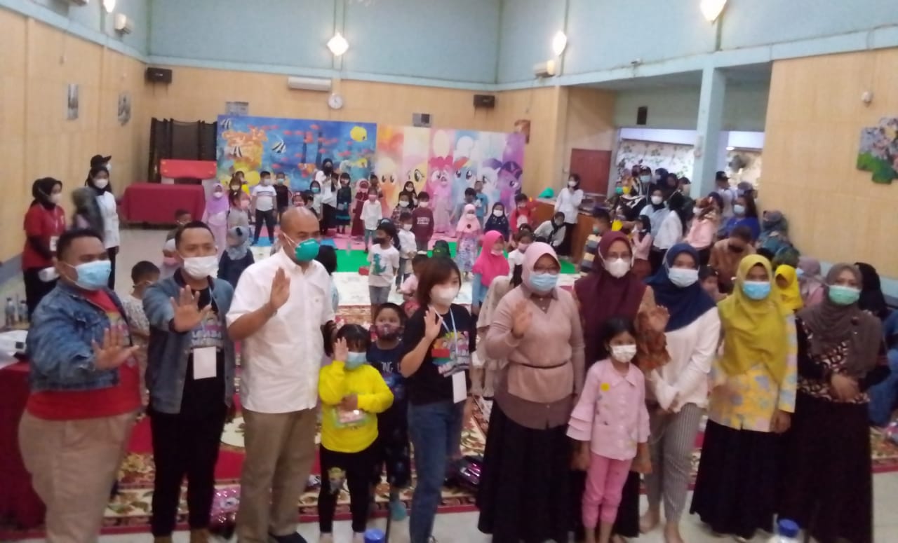 Tema Lawan Corona, Puluhan Anak Ikut Lomba Mewarnai Digelar Rental Mainan Fuji Toyrent