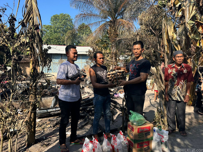 Program Kapolres Sergai me-Respons Bantu Korban Kebakaran di Desa Bogak Besar