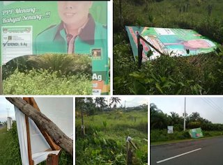 Baleho Dirusak OTK, Julak Aqil Ancam Polisikan Pelaku