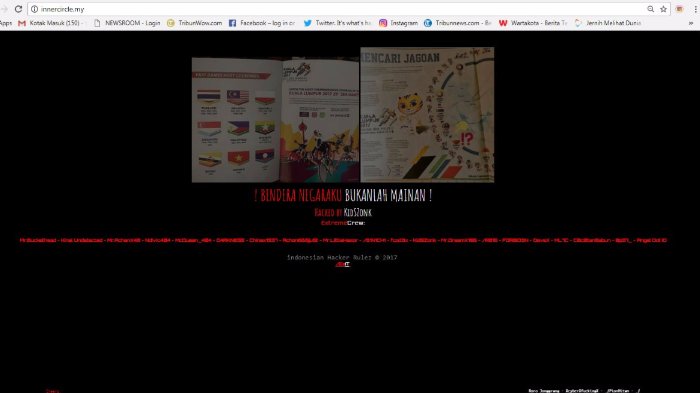 5 Situs Malaysia Diretas Hacker Indonesia, Pesannya...