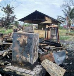 Dua Kali Letusan, PT BNS di Inhil Terbakar Hingga Rata dengan Tanah