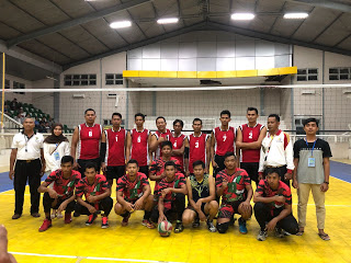 Kukerta UNRI Adakan Turnamen Volly Ball, Putra Gemilang Juaranya