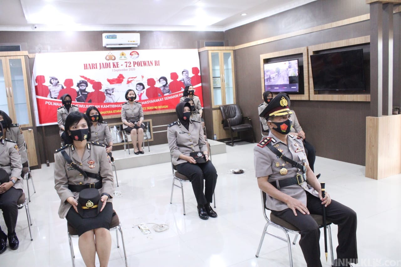 Kapolres Sergai Ikuti Upacara HUT Polwan ke 72 Tahun 2020 Secara Virtual