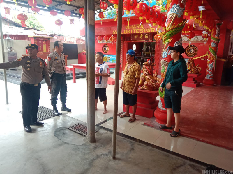 Jelang Hari Raya Imlek, Kapolsek Perbaungan Cek Lokasi Ibadah Klenteng