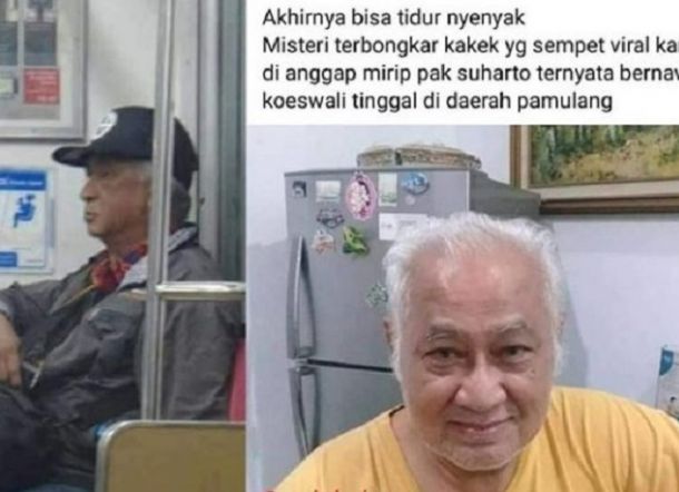 Sangat Mirip Soeharto dari Samping, dari Depan Ternyata Pak Koeswali