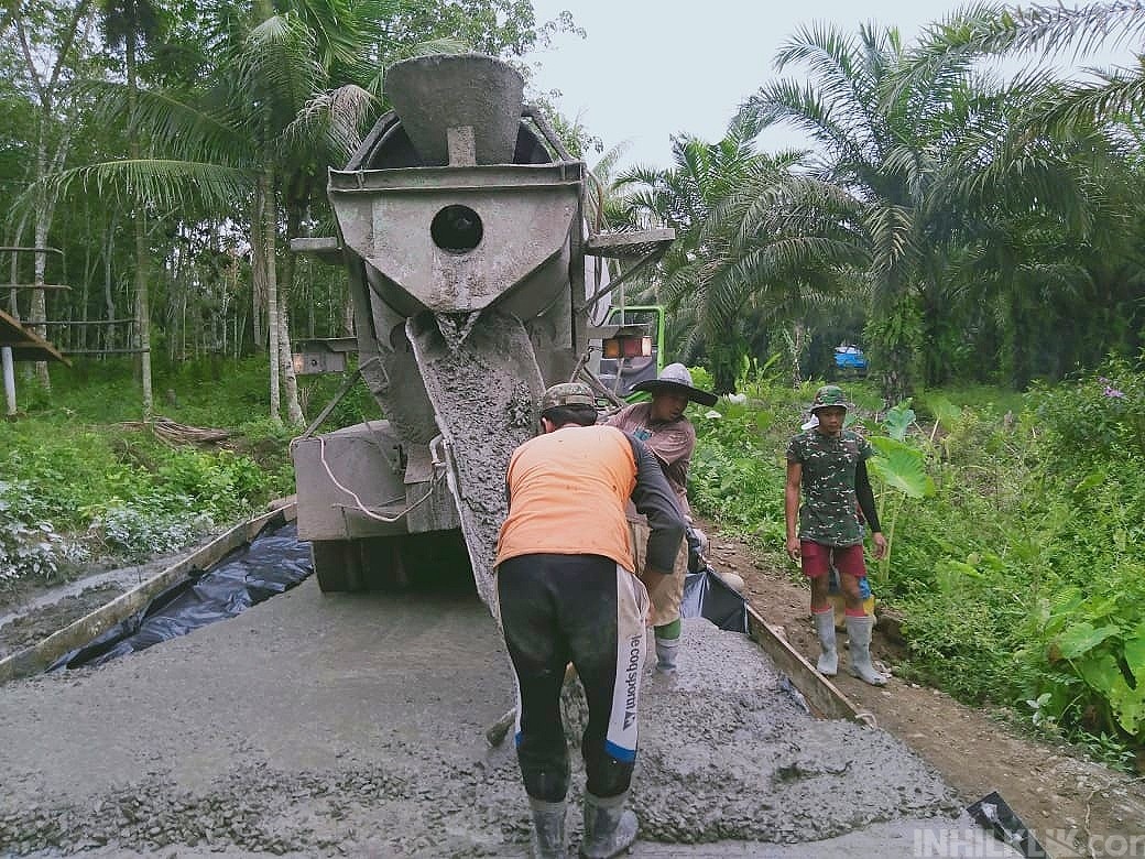 Paling Lambat 2-3 Hari ke Depan Pengecoran Jalan TMMD Kodim 0204/DS Tuntas 