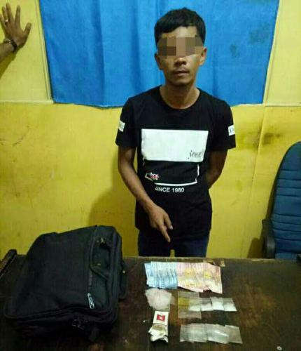 Polsek Bagan Sinembah Bekuk Pengedar, 13 Paket Sabu Disita