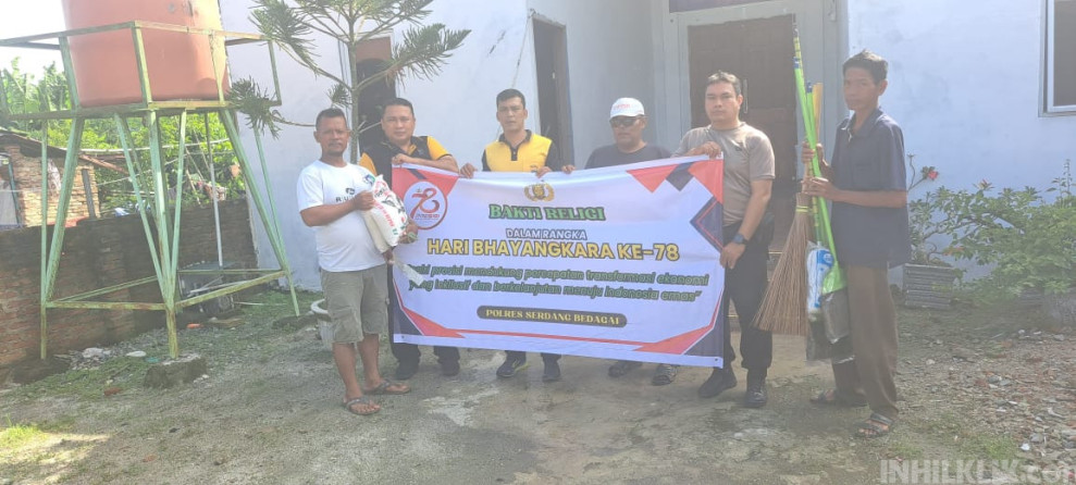 Polsek Teluk Mengkudu Giat Bakti Religi di GBI Sialang Buah