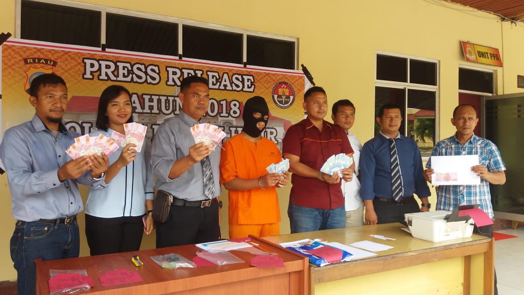 Polisi Ungkap Peredaran Uang Palsu Rp 7 Juta di Rohil