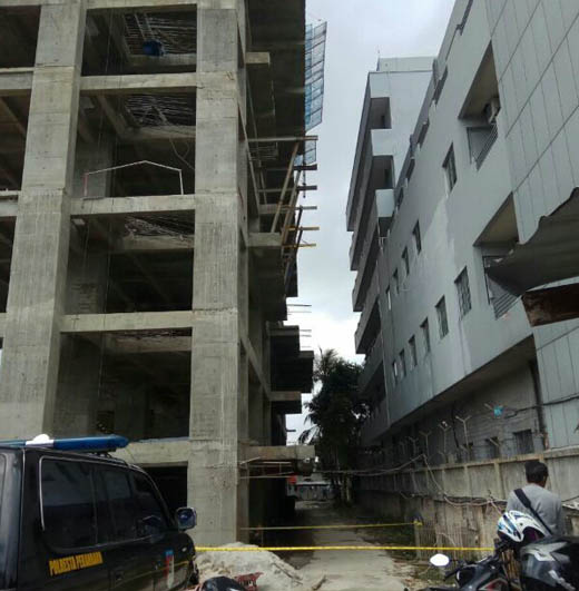 Seorang Buruh Bangunan Hotel Mimosa Pekanbaru Tewas