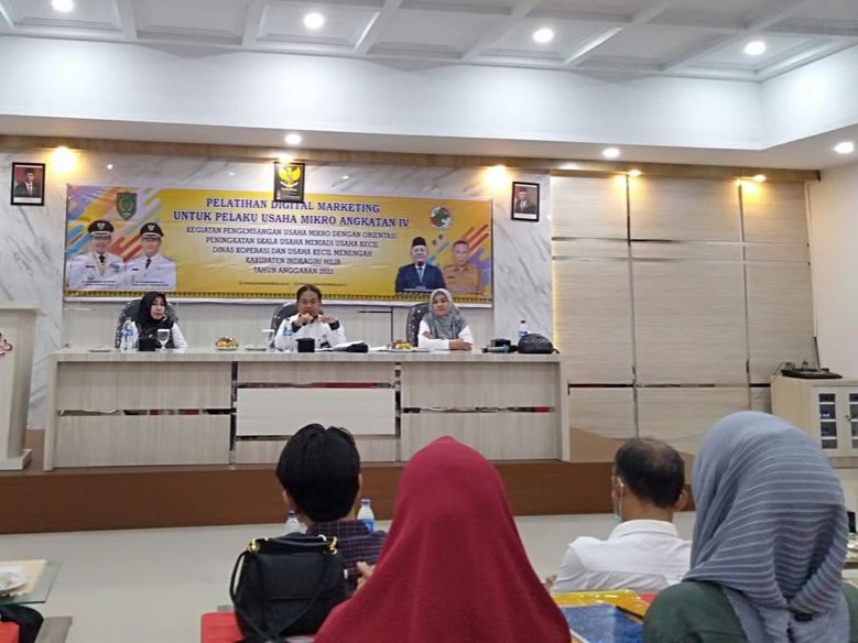 Sekretaris Diskop dan UKM Inhil Buka Pelatihan Digital Marketing bagi Pelaku Usaha Mikro