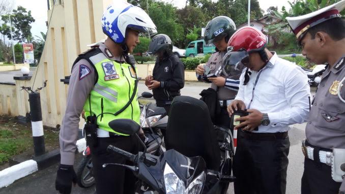 Gelar Ops Simpatik Toba 2017, Polres Sergai Razia 13 unit Kendaraan Polisi