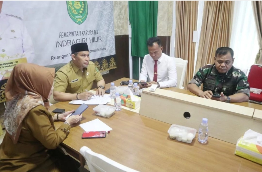 Bupati Inhil Ikuti Rakor Pengendalian Inflasi Daerah Secara Virtual