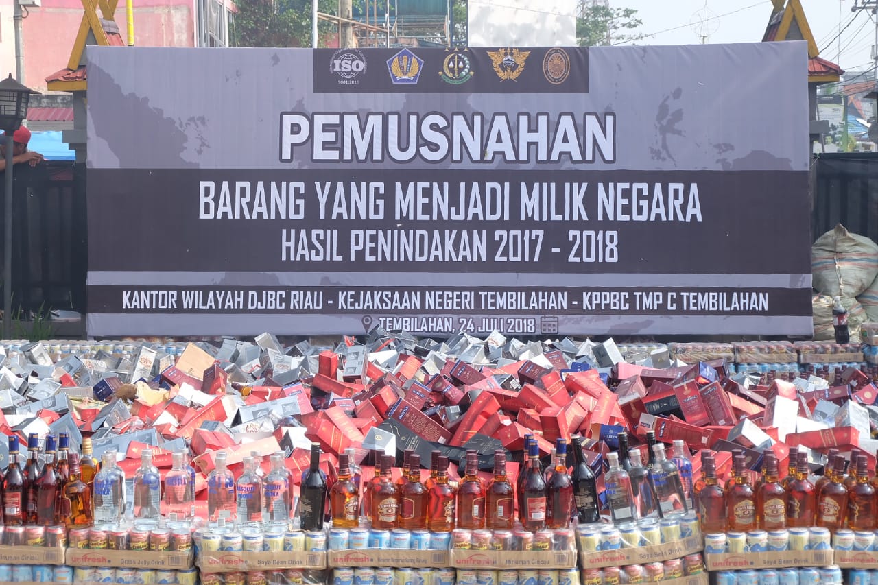 BC Tembilahan Musnahkan Barang Ilegal Senilai Rp 17 M