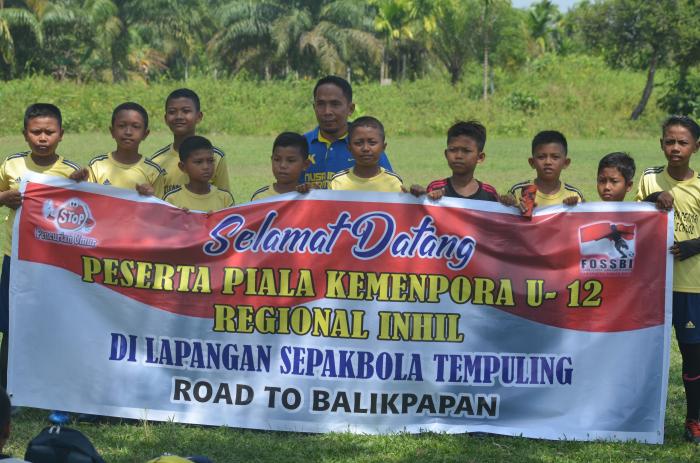 12 Atlet Sepakbola Cilik Inhil Ikuti Piala Menpora U-12