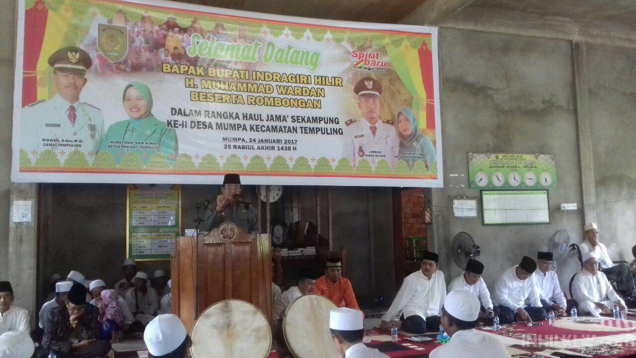 Bupati dan Ketua DPRD Inhil Hadiri Haul Jama' Sekampung di Desa Mumpa, Kecamatan Tempuling