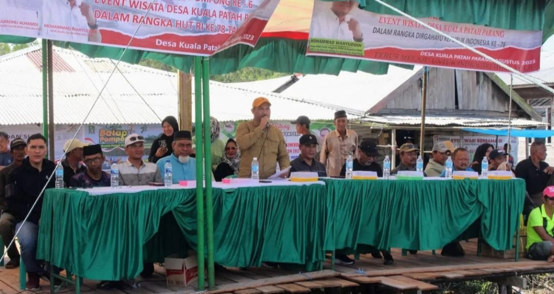 Bupati Inhil Inhil Hadiri Pacu Pompong Nelayan 2023 Kuala Patah Parang