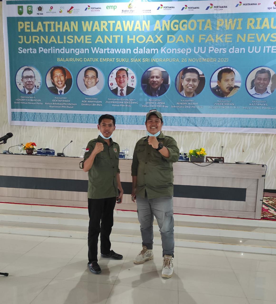 Dua Anggota PWI Inhil Ikuti Pelatihan Jurnalistik dan Ekspedisi Danau Zamrud Siak