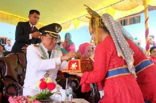 Tarian Napi-napi Cantik Sambut Kedatangan Bupati Inhil dan Rombongan di Lapas Kelas II A Tembilahan