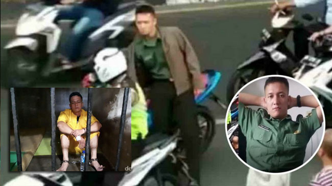 Oknum TNI yang Pukul Polisi di Pekanbaru Ditahan dengan Kaki Dirantai dan Tangan Diborgol