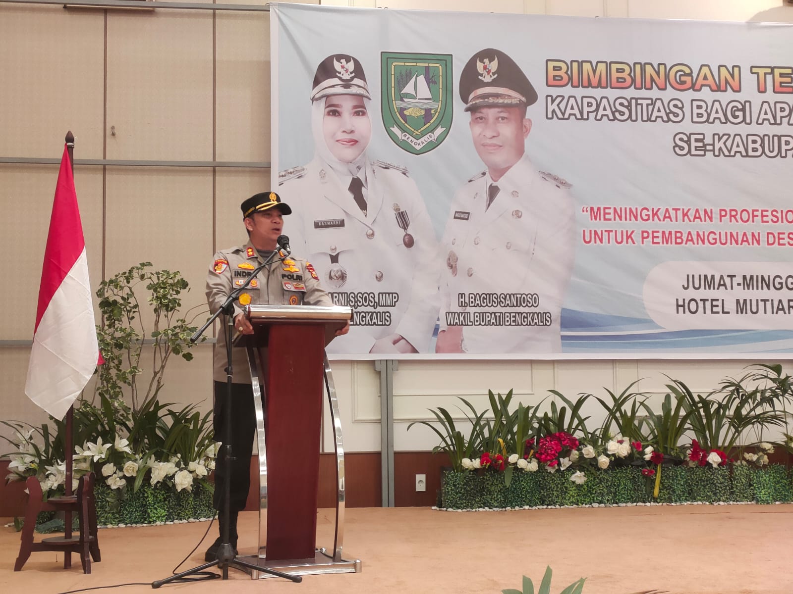 Kapolres Bengkalis Hadiri Bimtek Peningkatan Kapasitas Aparatur Pemerintah Desa