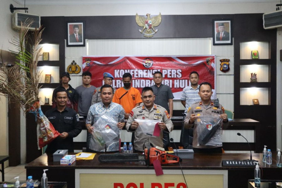 Polisi Tangkap Pelaku Bakar Lahan di Inhu Riau