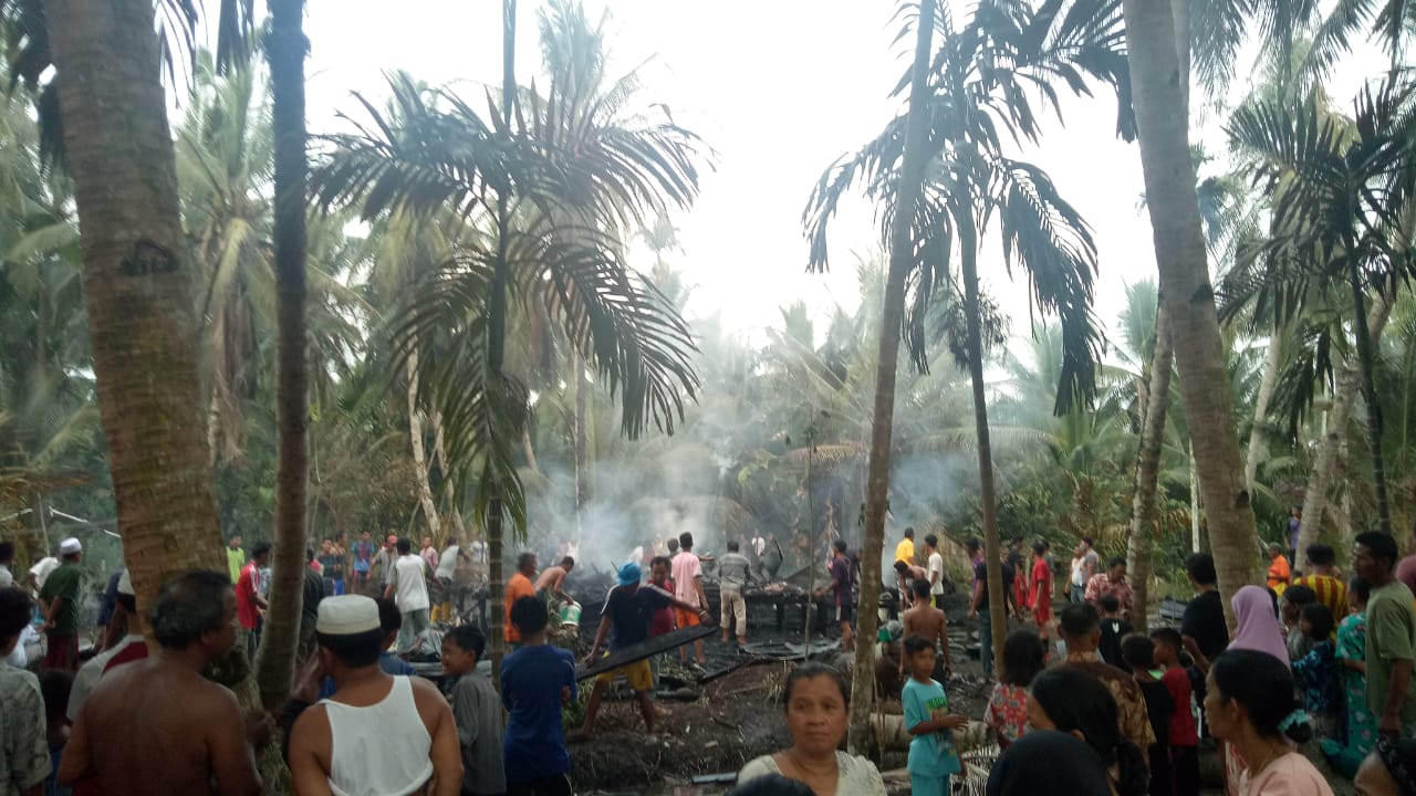 Kebakaran di Enok, Enam Orang Kehilangan Tempat Tinggal