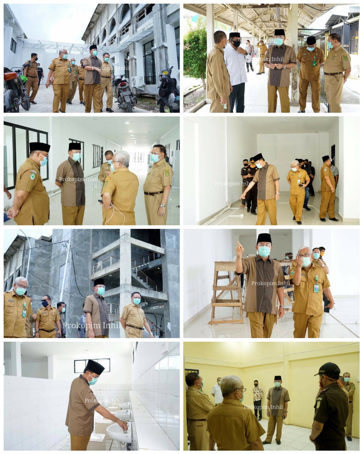 Bupati HM Wardan Tinjau Persiapan Rumah Sakit Sementara Khusus Pasien Covid-19 di Inhil