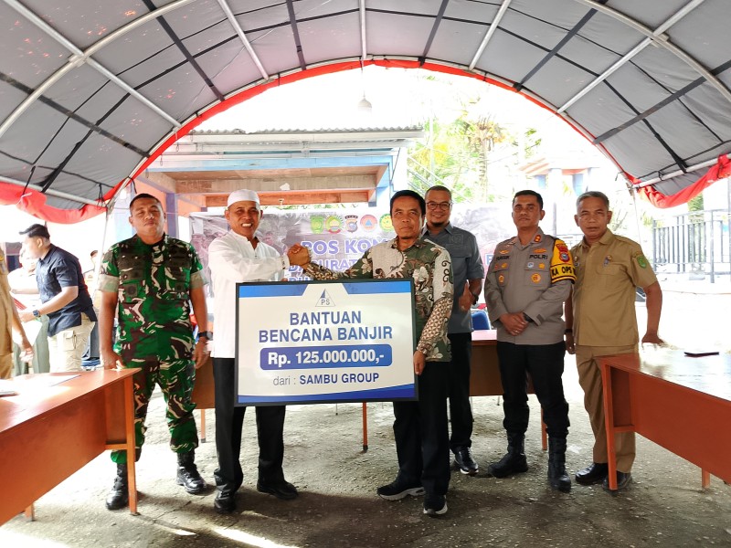 Sambu Group Berikan Bantuan untuk Bencana Banjir di Inhil