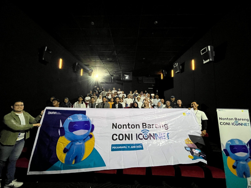 Apresiasi Pelanggan Setia, PLN Icon Plus Sumbagteng Nobar CONI Iconnet