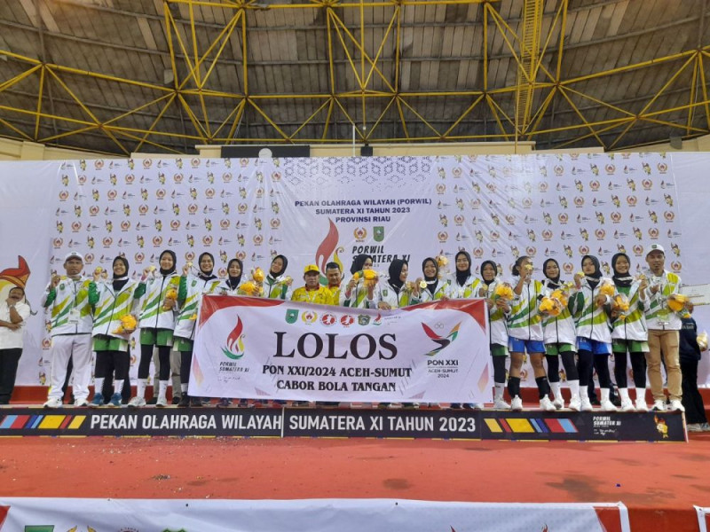Tim Bola Tangan Putri Riau Lolos PON Aceh-Sumut 2024
