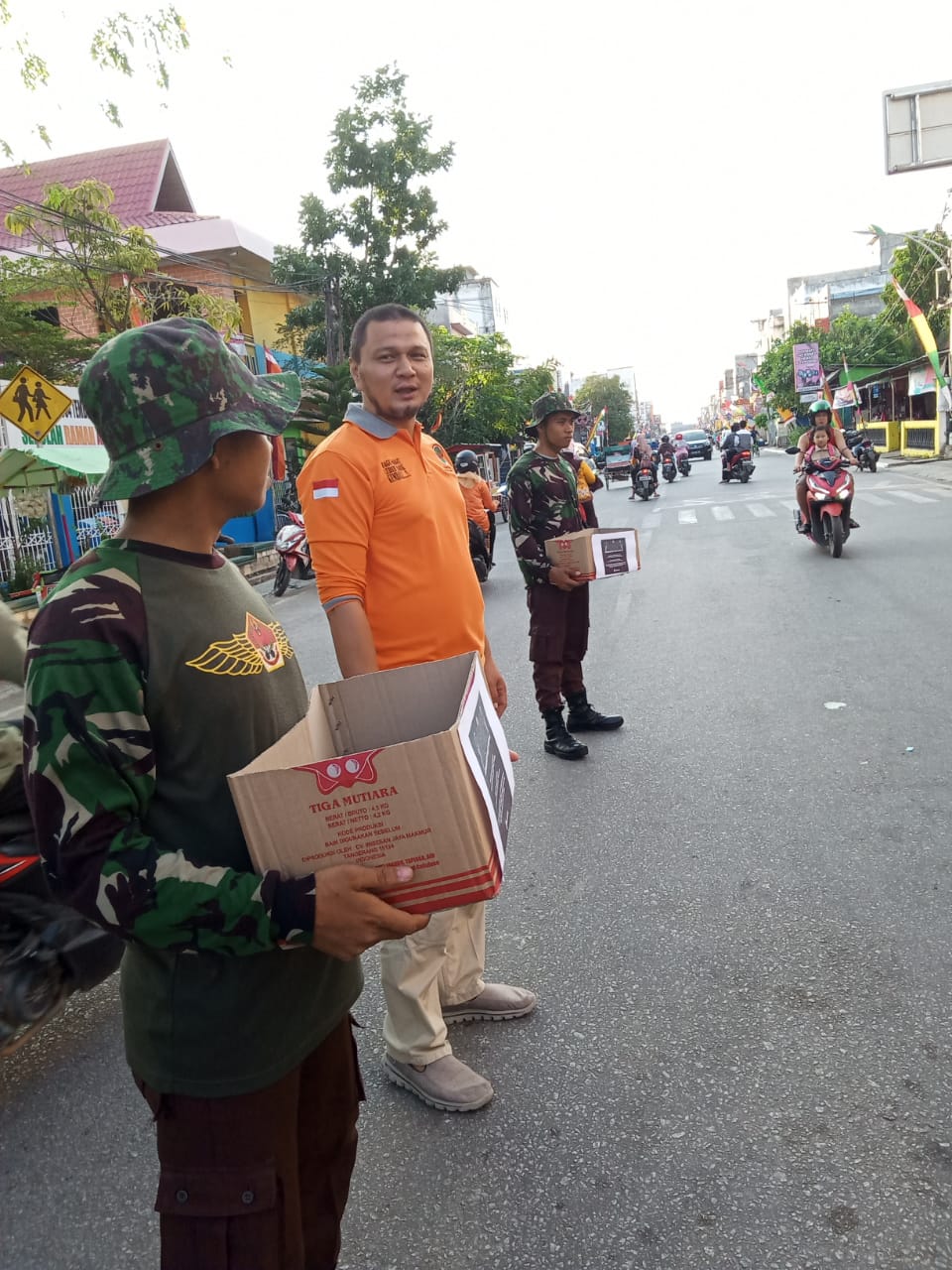 Satgas Pramuka Kabupaten Inhil Galang Dana Untuk Korban Kebakaran Pasar Terapung Tembilahan