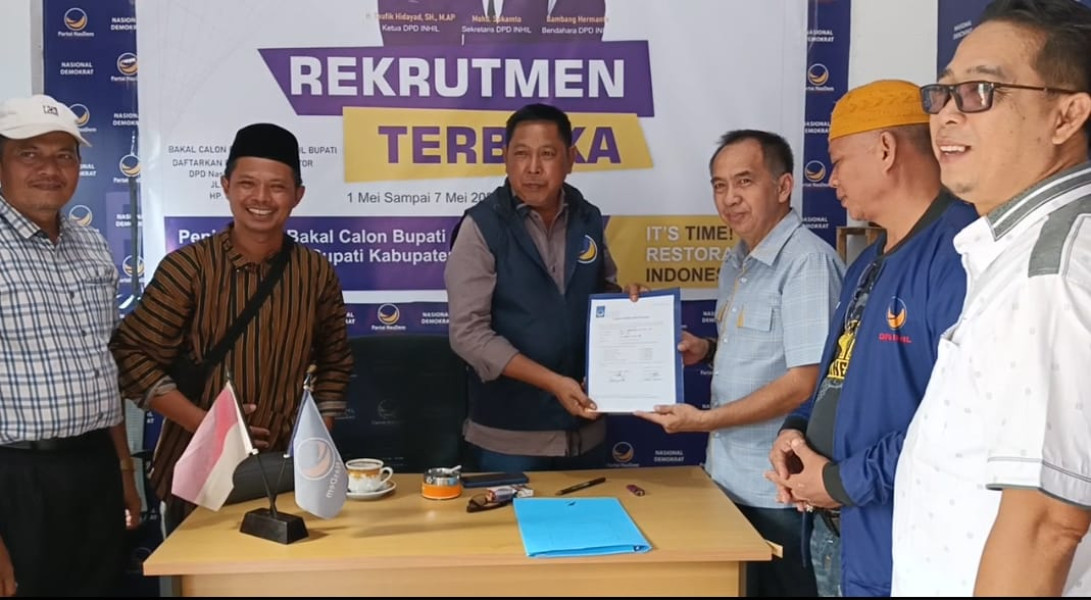 Datang Langsung ke Nasdem, Ferryandi Ajak Bersama Berlayar di Pilkada Inhil